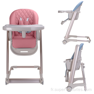 Chaise haute réglable pour bébé avec plateau amovible